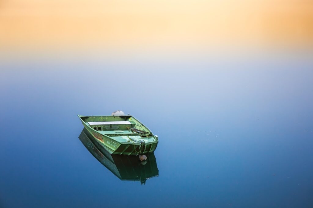 boat, silence, nature, water, boating, quiet, recreation, zen, windstilll